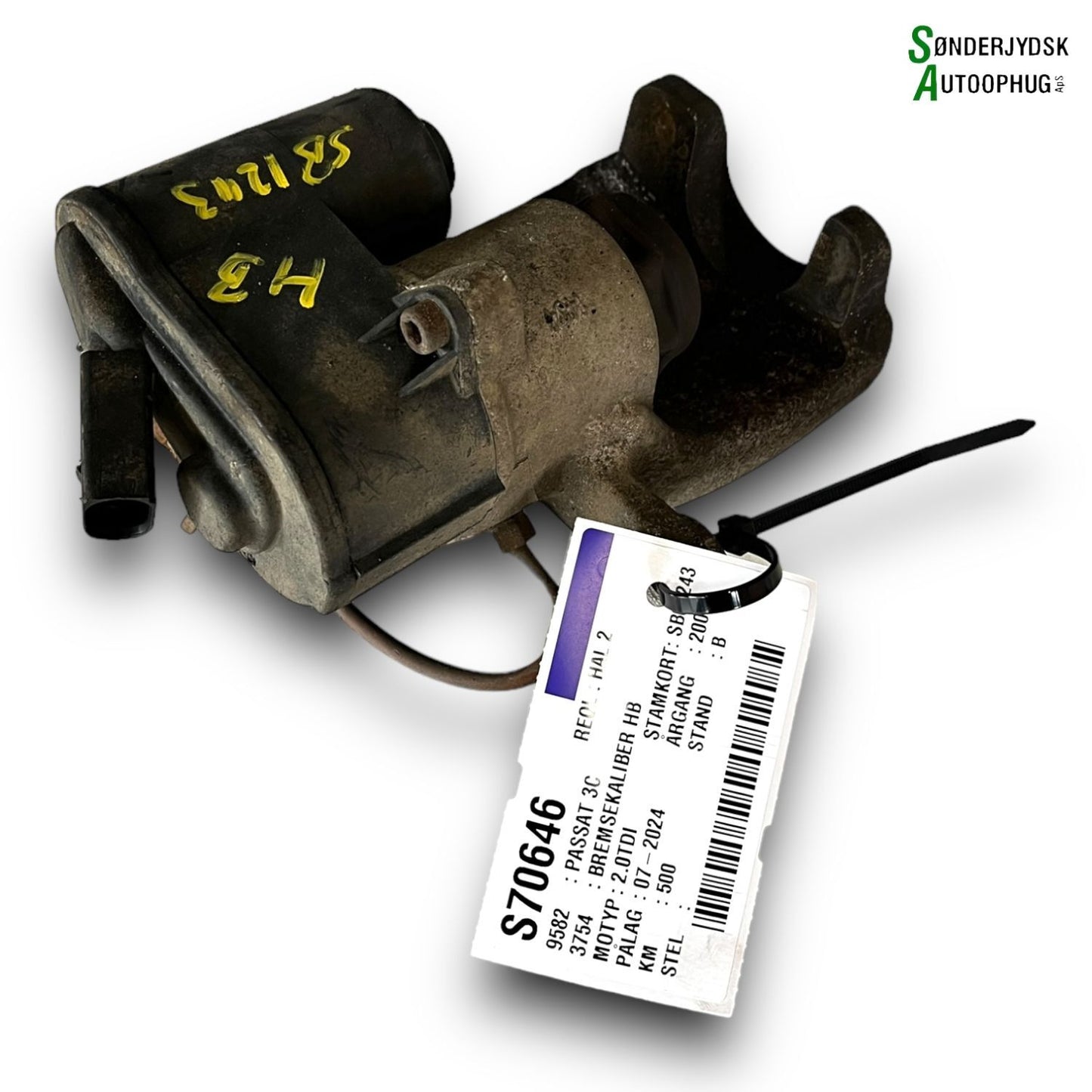 VW Passat 3C Bremsekaliber Hb Med OEM Nr. 3C0615404B Fra VW Ophugger