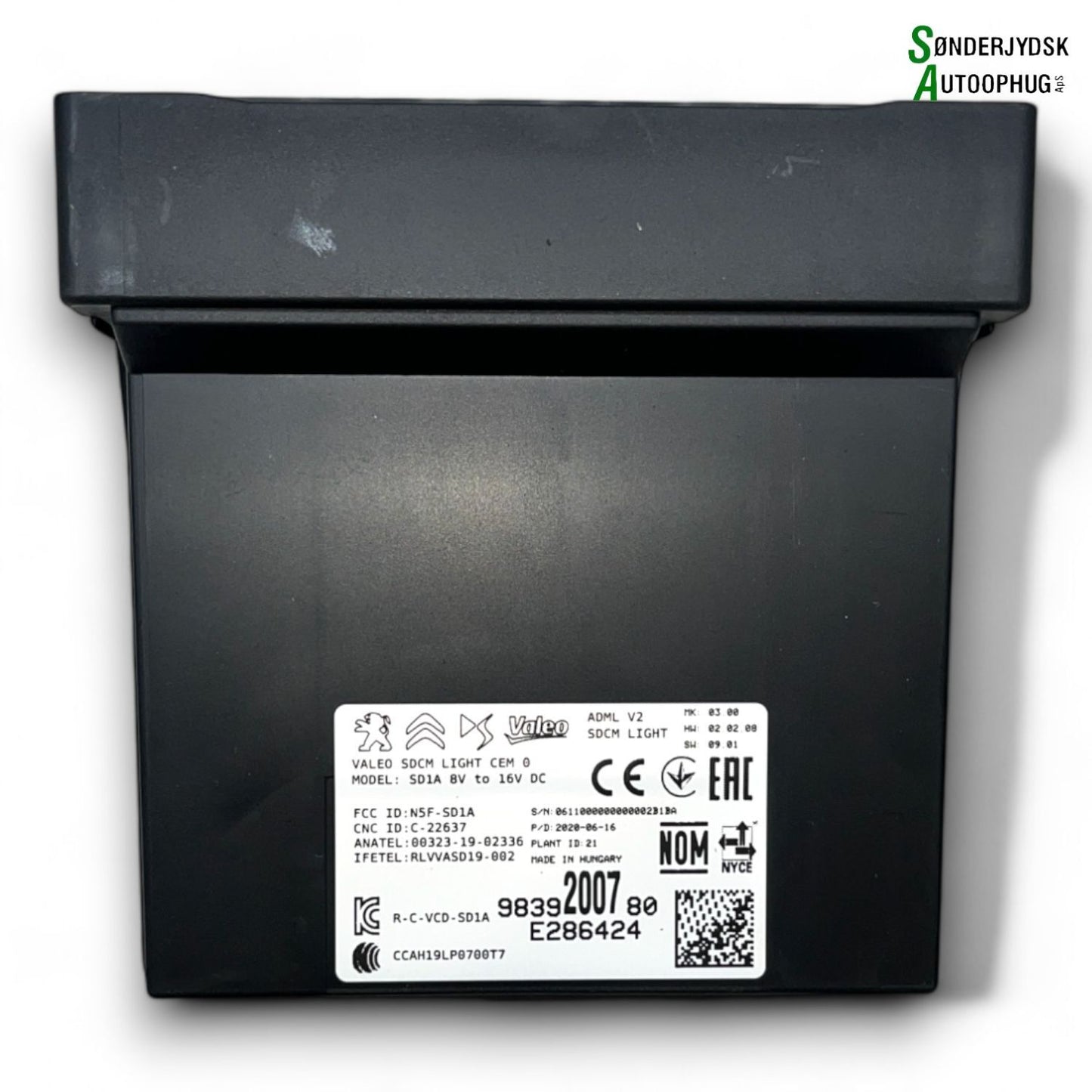 Peugeot 208 Bcm / Komfortkomputer Med OEM Nr. 9839200780 Fra Peugeot Ophugger