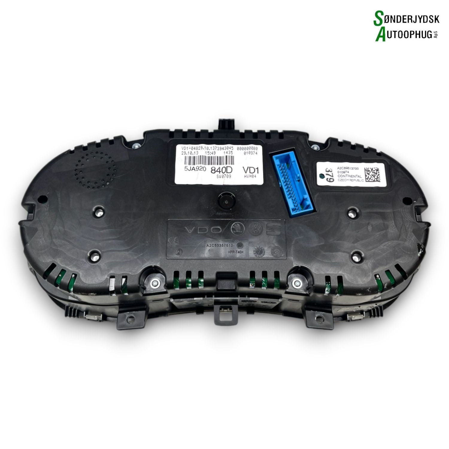 Skoda Rapid Speedometer - Instrument Med OEM Nr. 5JA920840D Fra Skoda Ophugger