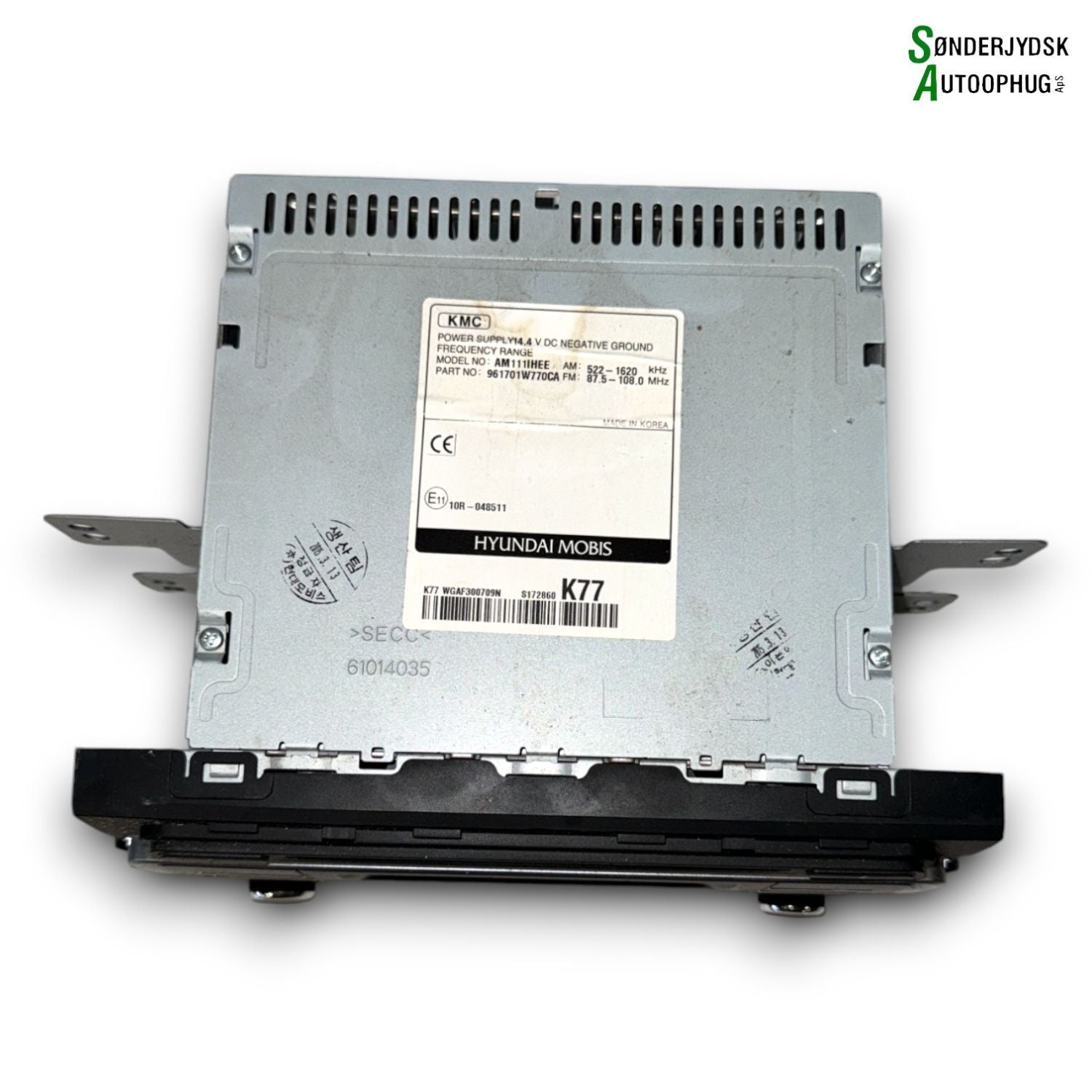 Kia Rio UB Radio M/Cd Med OEM Nr. 961701W770CA	 Fra Kia Ophugger