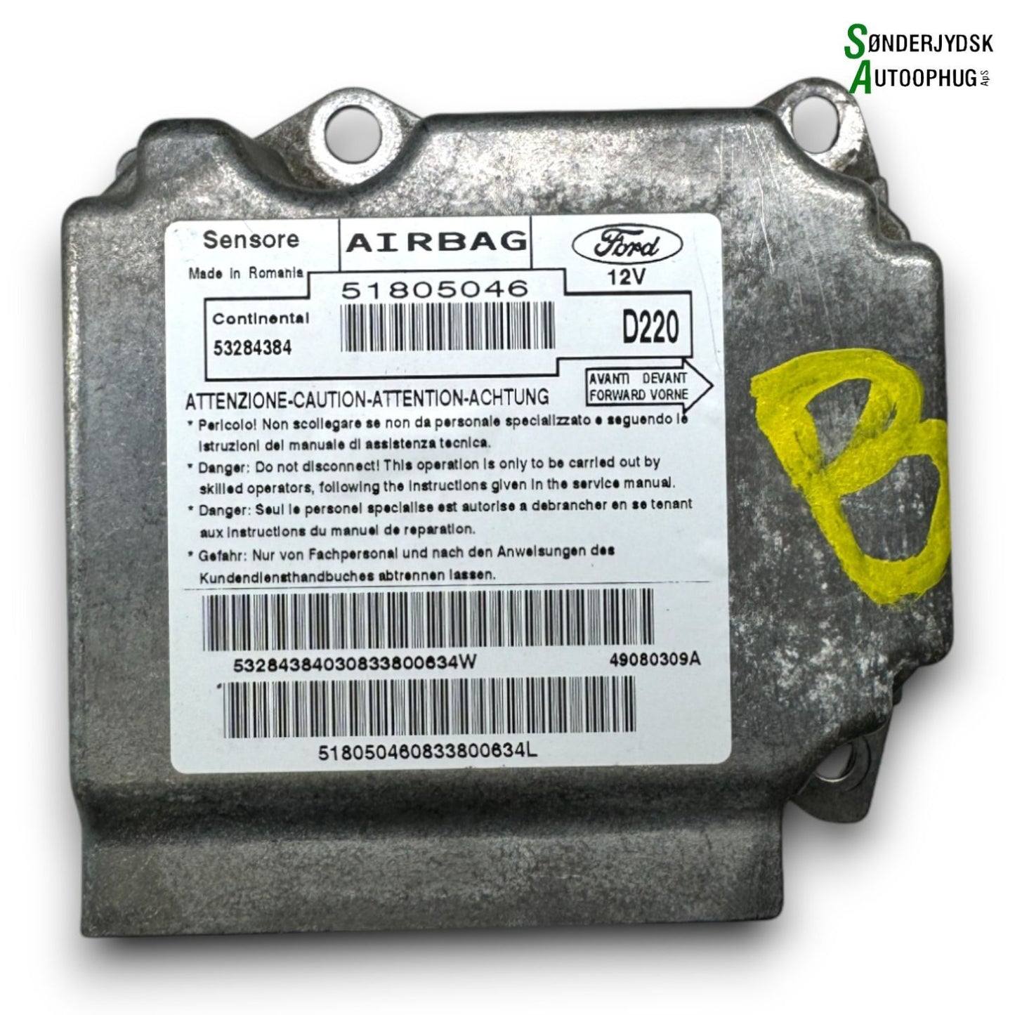 Ford Ka Airbag Elboks Med OEM Nr. 51805046 Fra Ford Ophugger