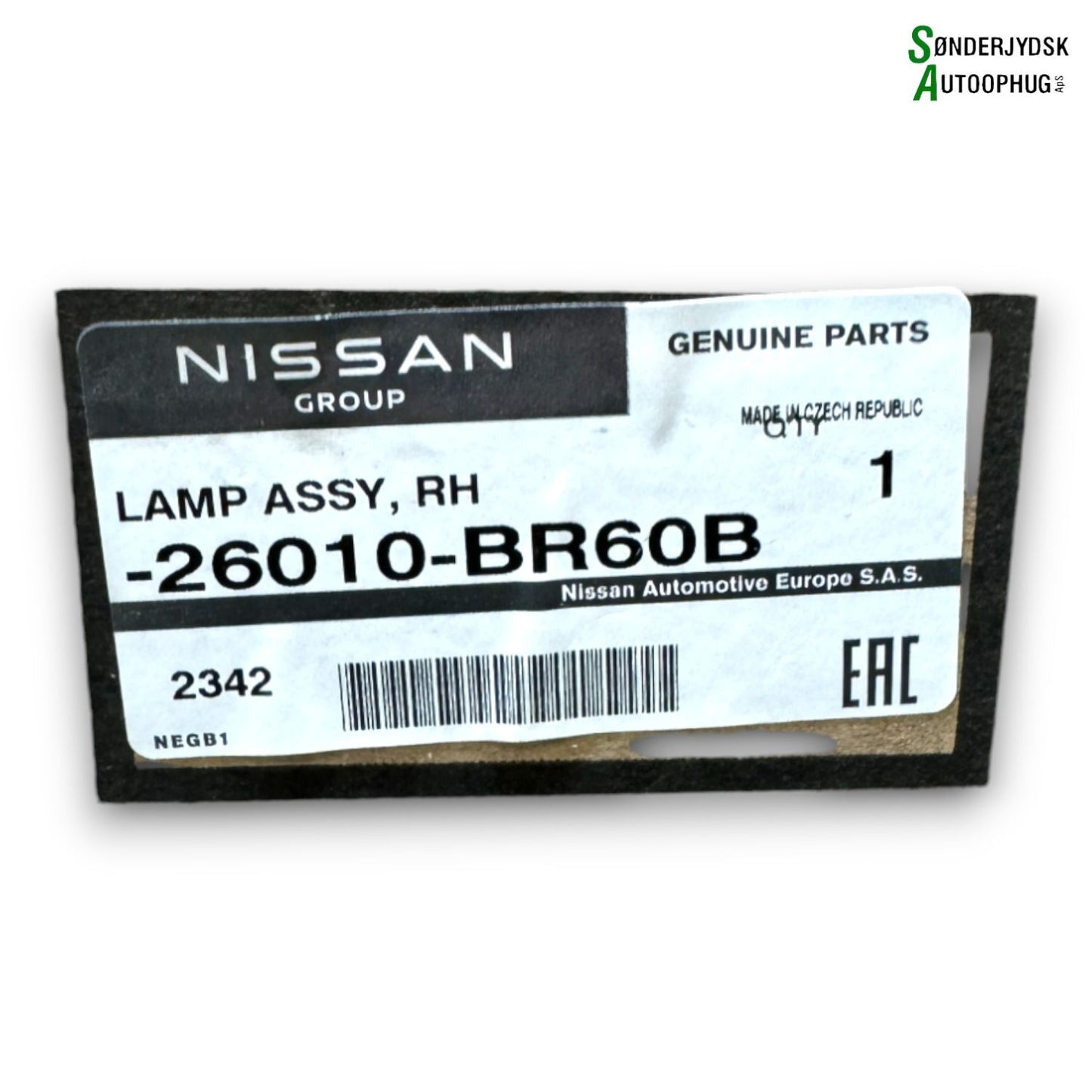 Nissan Qashqai Forlygte Med OEM Nr. 26010BR60A Fra Nissan Ophugger