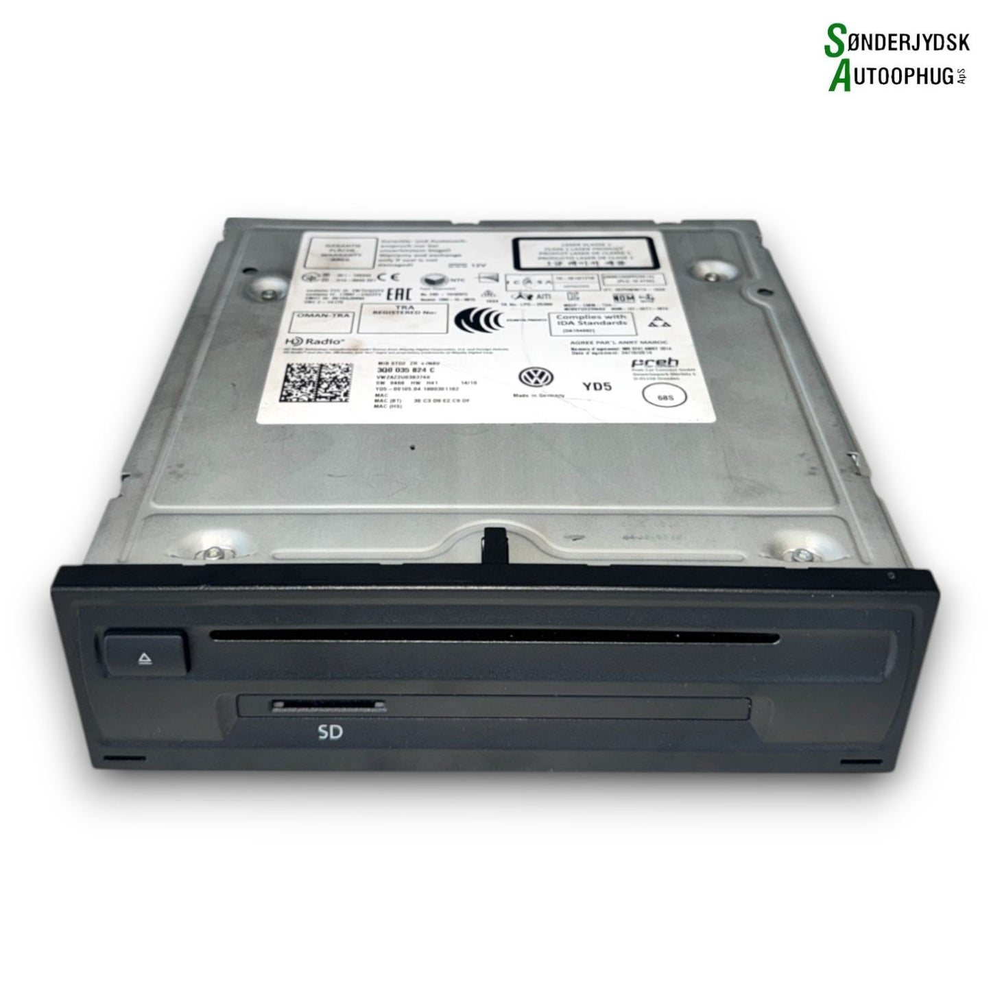 VW Polo AW Radio M/Cd Med OEM Nr. 3Q0035824C Fra VW Ophugger