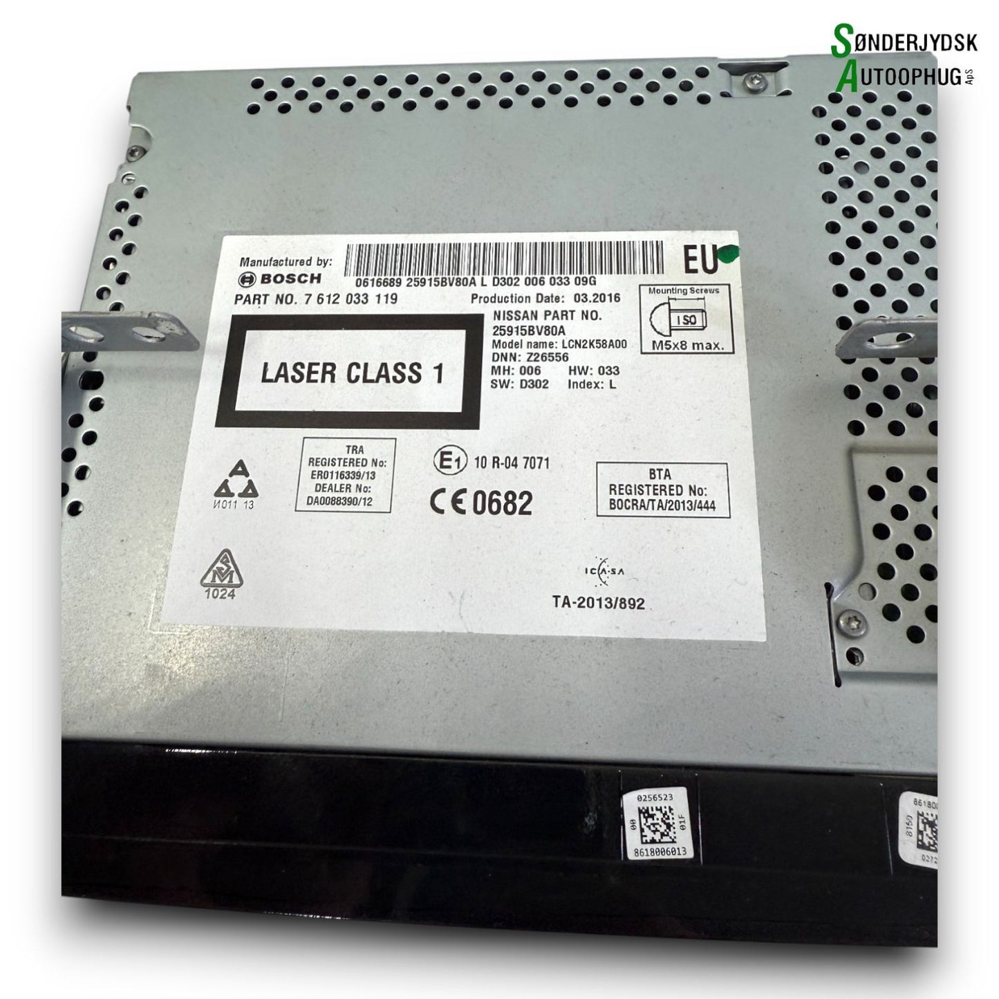 Nissan Juke Navigationsanl Med OEM Nr. 25915BV80A Fra Nissan Ophugger