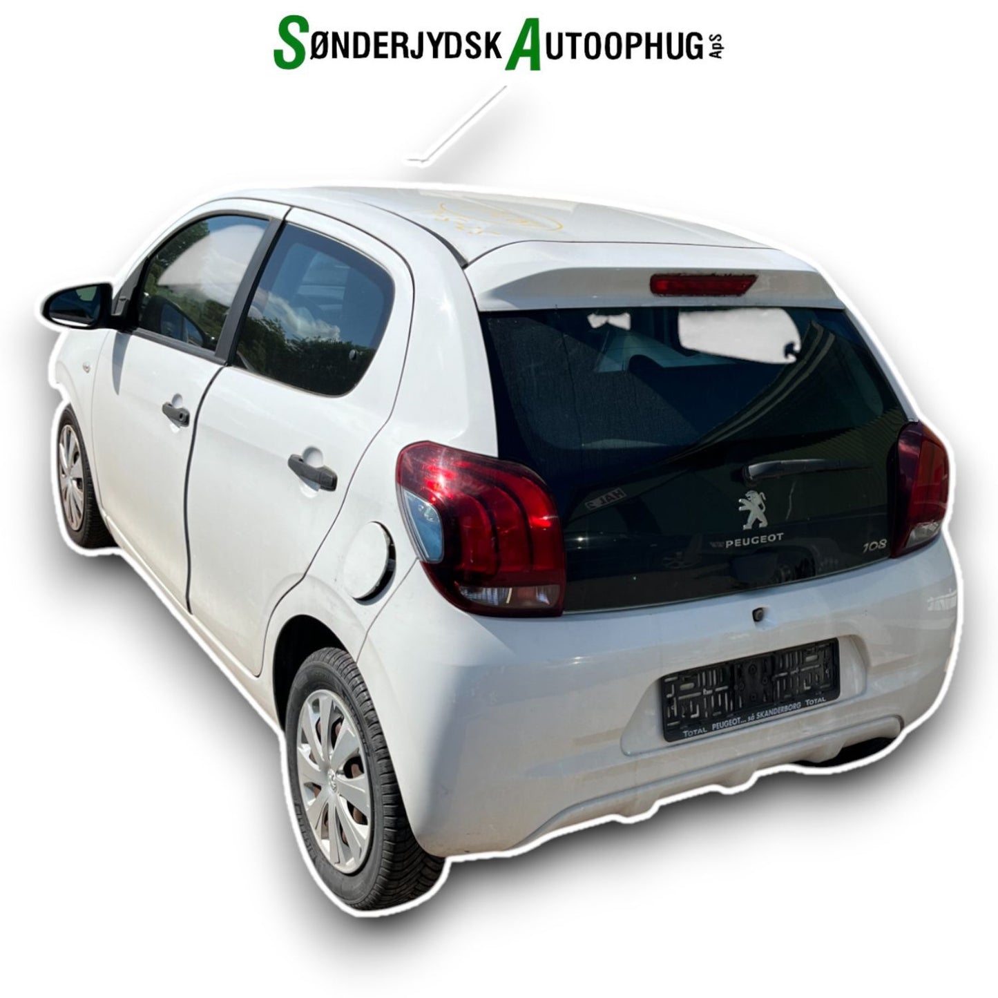 Peugeot 108 Pluk-Selv-Bil Med OEM Nr. Ophugger Fra Peugeot Ophugger