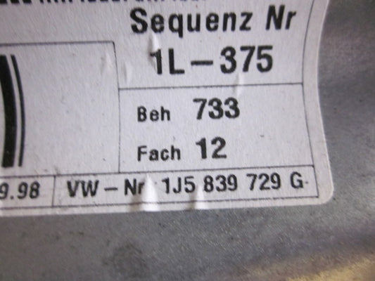 VW Bora 1J Rudemotor - Rudehejs Med OEM Nr. Ophugger Fra VW Ophugger