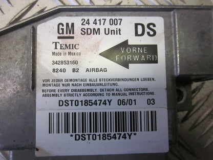 Opel Corsa C Airbag Elboks Med OEM Nr. Ophugger Fra Opel Ophugger