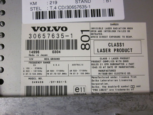 Volvo 80 Serie Radio M/Cd Med OEM Nr. Ophugger Fra Volvo Ophugger