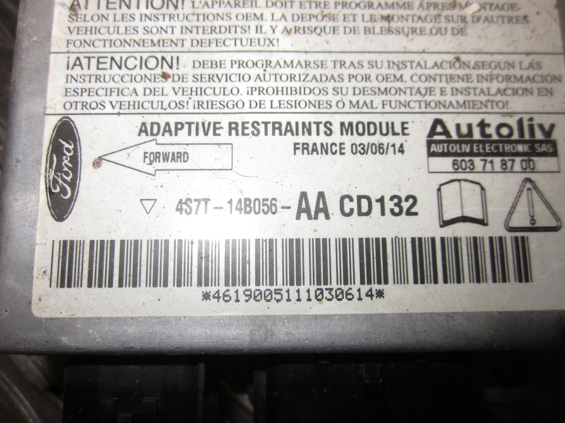 Ford Mondeo 3 Airbag Elboks Med OEM Nr. Ophugger Fra Ford Ophugger