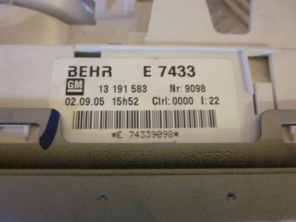 Opel Meriva A Varmeregulering Med OEM Nr. Ophugger Fra Opel Ophugger