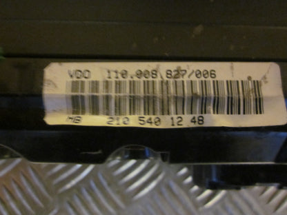 Mercedes E W210 Speedometer - Instrument Med OEM Nr. Ophugger Fra Mercedes Ophugger