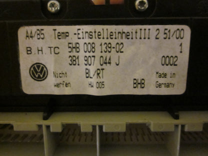 VW Passat 3B Varmeregulering Med OEM Nr. Ophugger Fra VW Ophugger