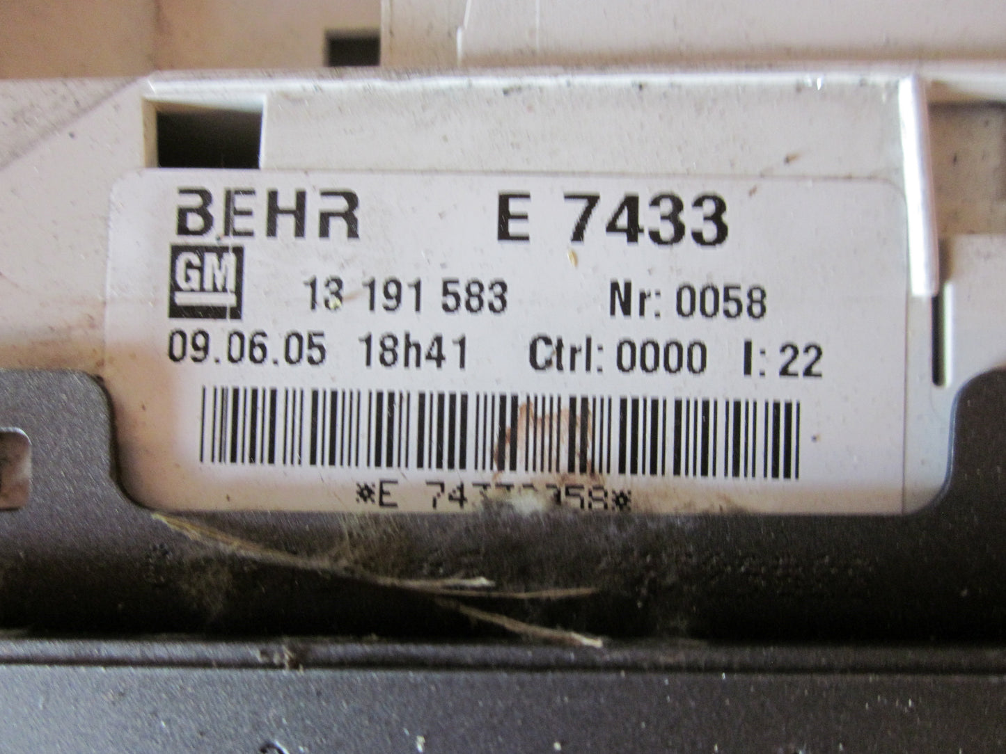 Opel Meriva A Varmeregulering Med OEM Nr. Ophugger Fra Opel Ophugger