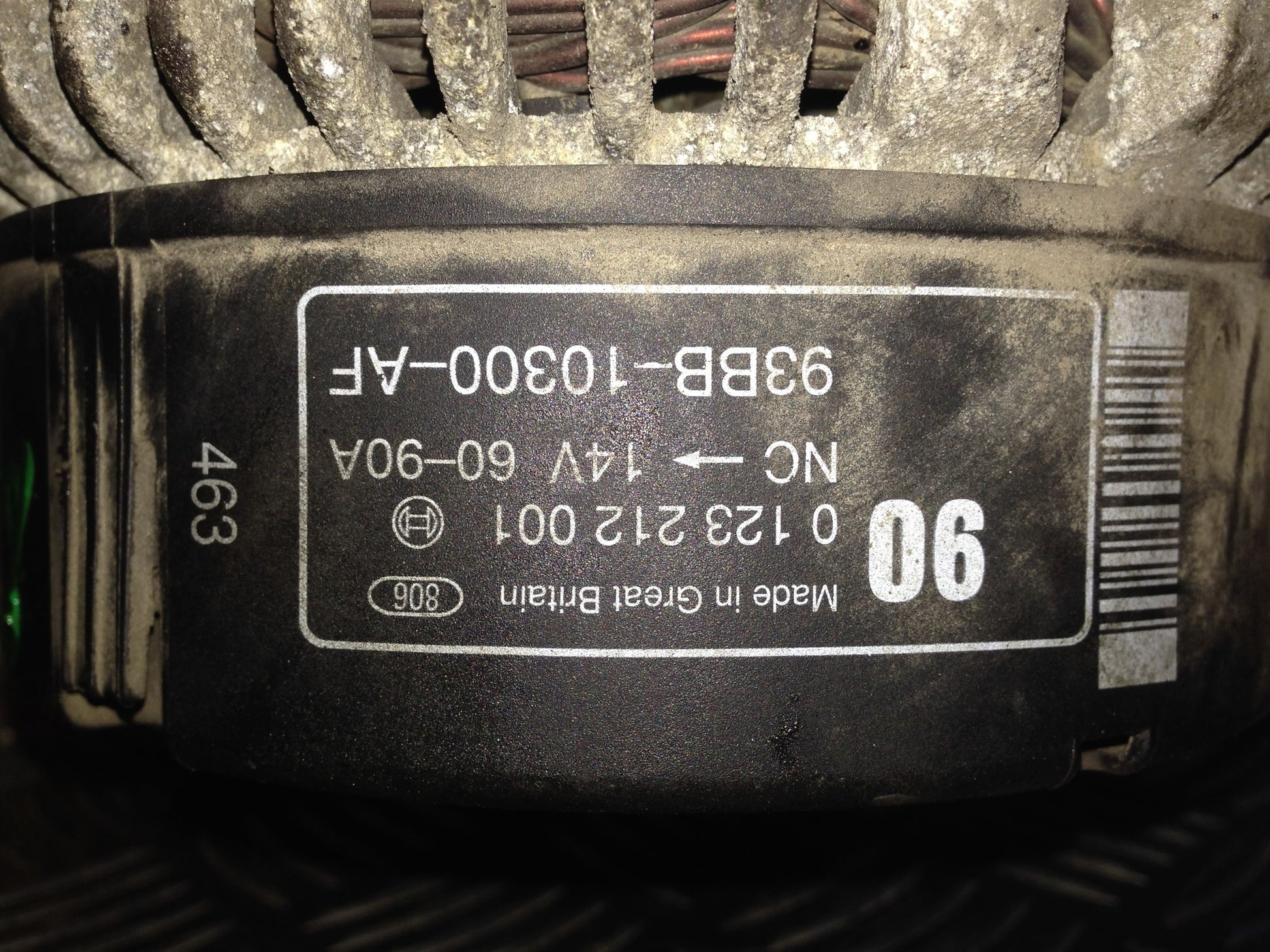 Ford Mondeo 1 Generator Med OEM Nr. 0123212001 Fra Ford Ophugger