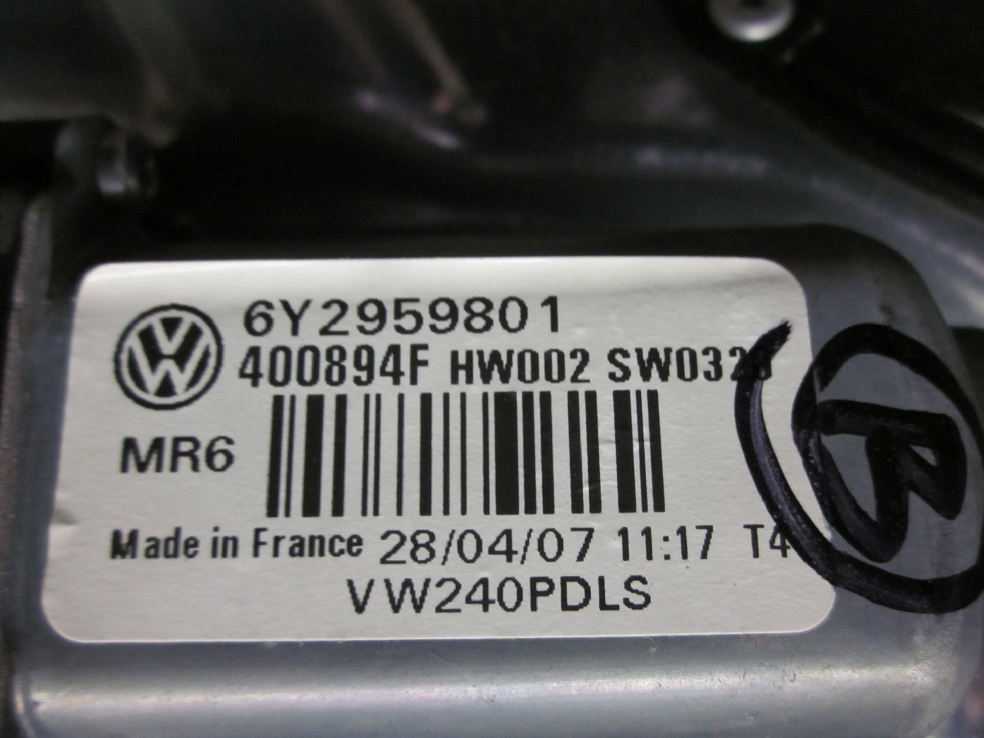 VW Polo 9N Rudemotor - Rudehejs Med OEM Nr. 6Y2959801 Fra VW Ophugger