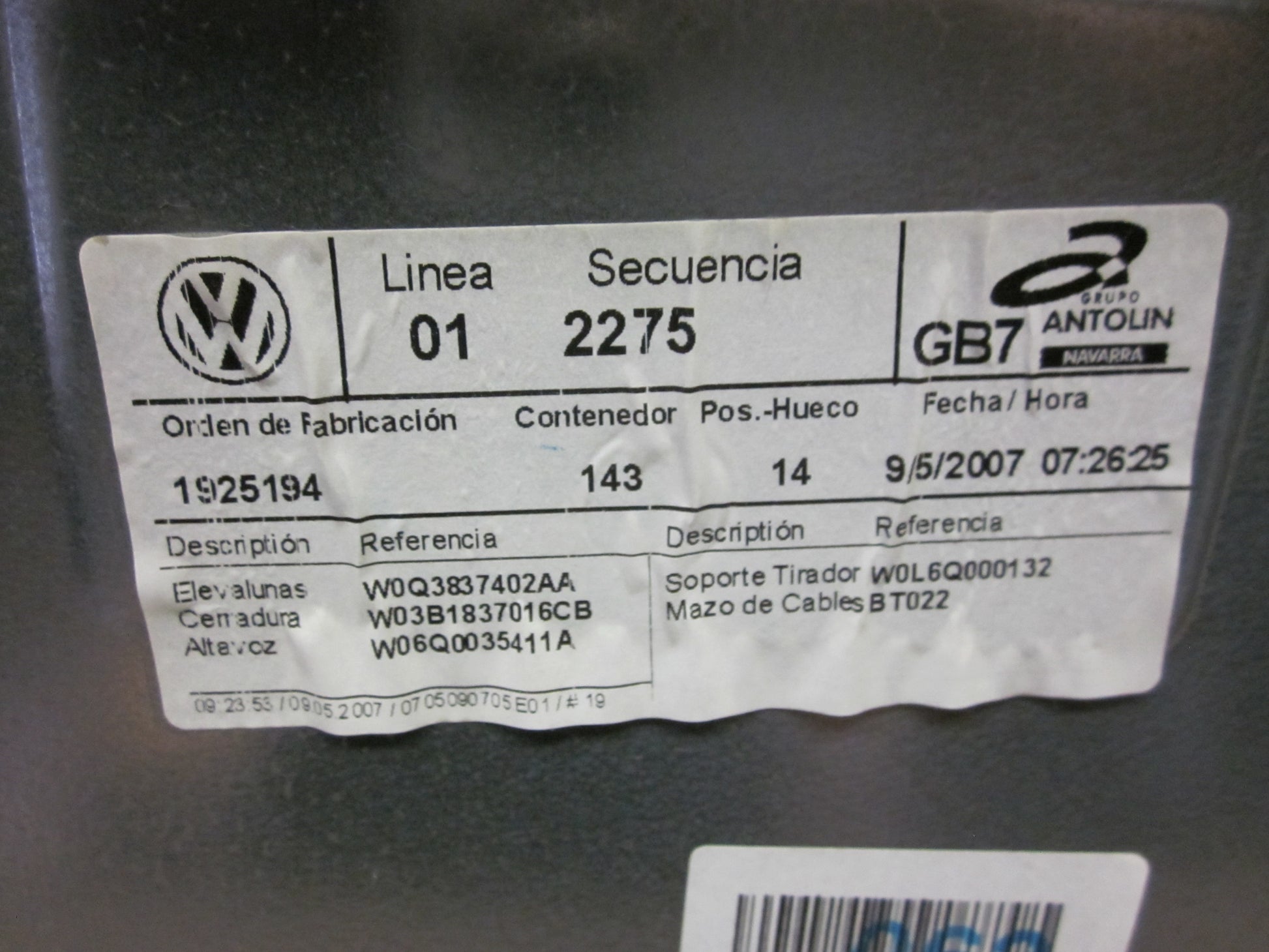VW Polo 9N Rudemotor - Rudehejs Med OEM Nr. 6Y2959801 Fra VW Ophugger