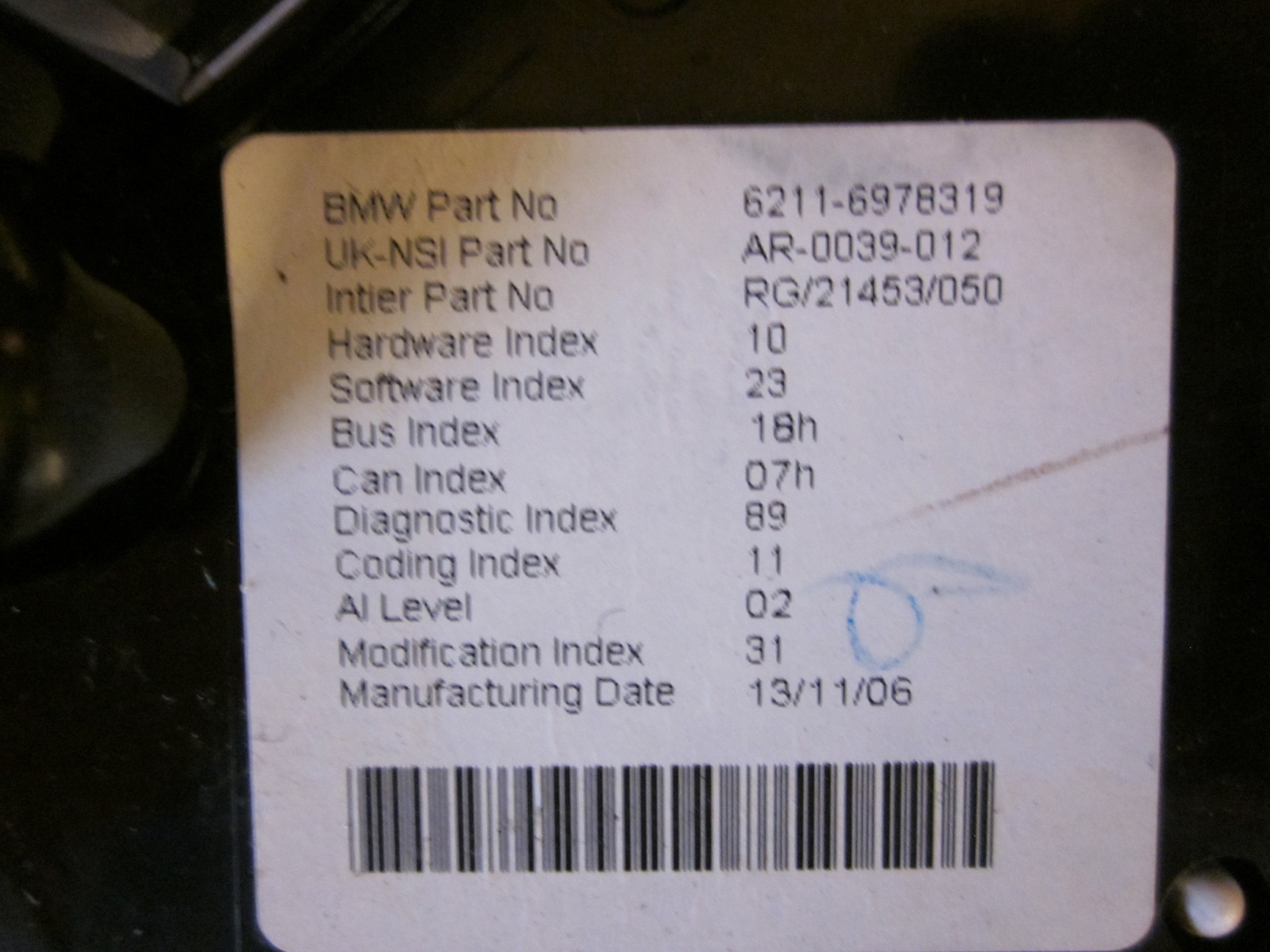 Mini Mki Speedometer - Instrument Med OEM Nr. Ophugger Fra Mini Ophugger