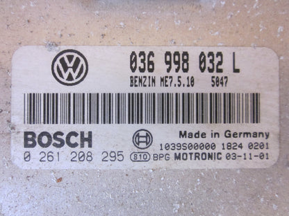 VW Golf 4 1J Motorstyring - Motorstyreboks - Injection Elboks Med OEM Nr. 036998032L Fra VW Ophugger