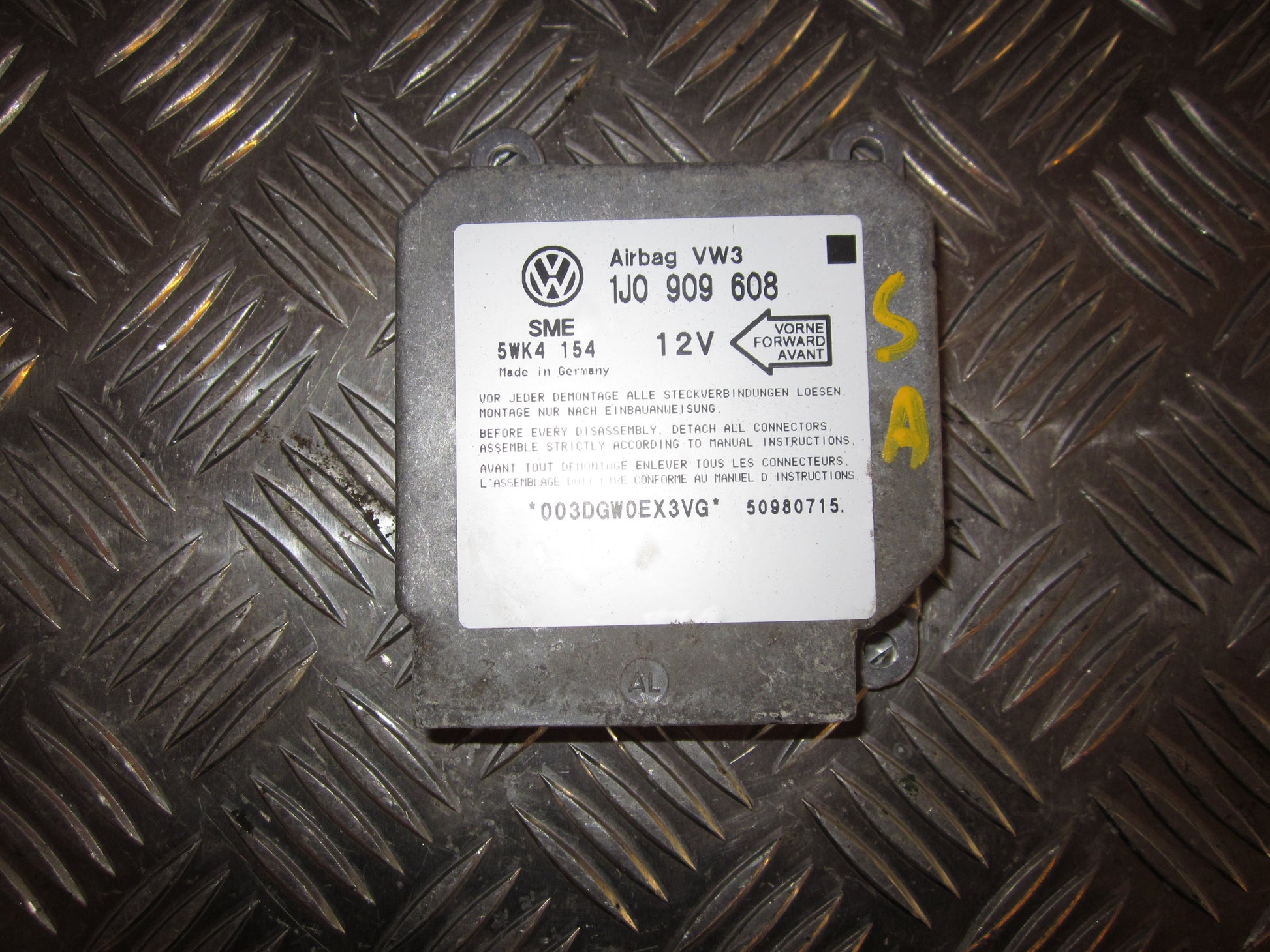 VW Lupo 6E/6X Airbag Elboks Med OEM Nr. 1J0909608 Fra VW Ophugger