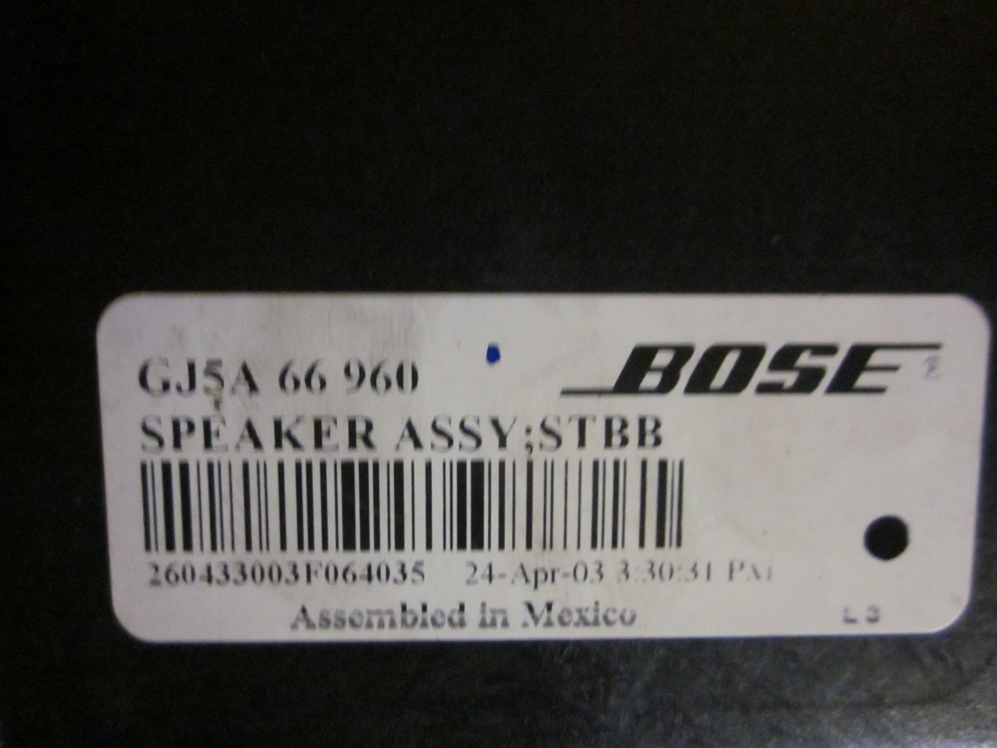 Mazda 6 GG/GY Højttaler Med OEM Nr. Ophugger Fra Mazda Ophugger