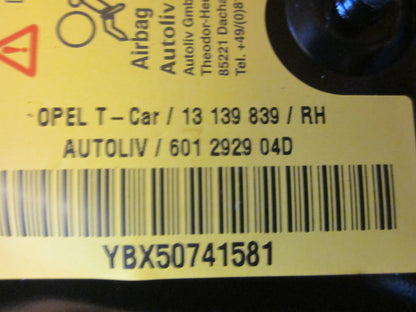 Opel Astra H Airbag Side Med OEM Nr. Ophugger Fra Opel Ophugger