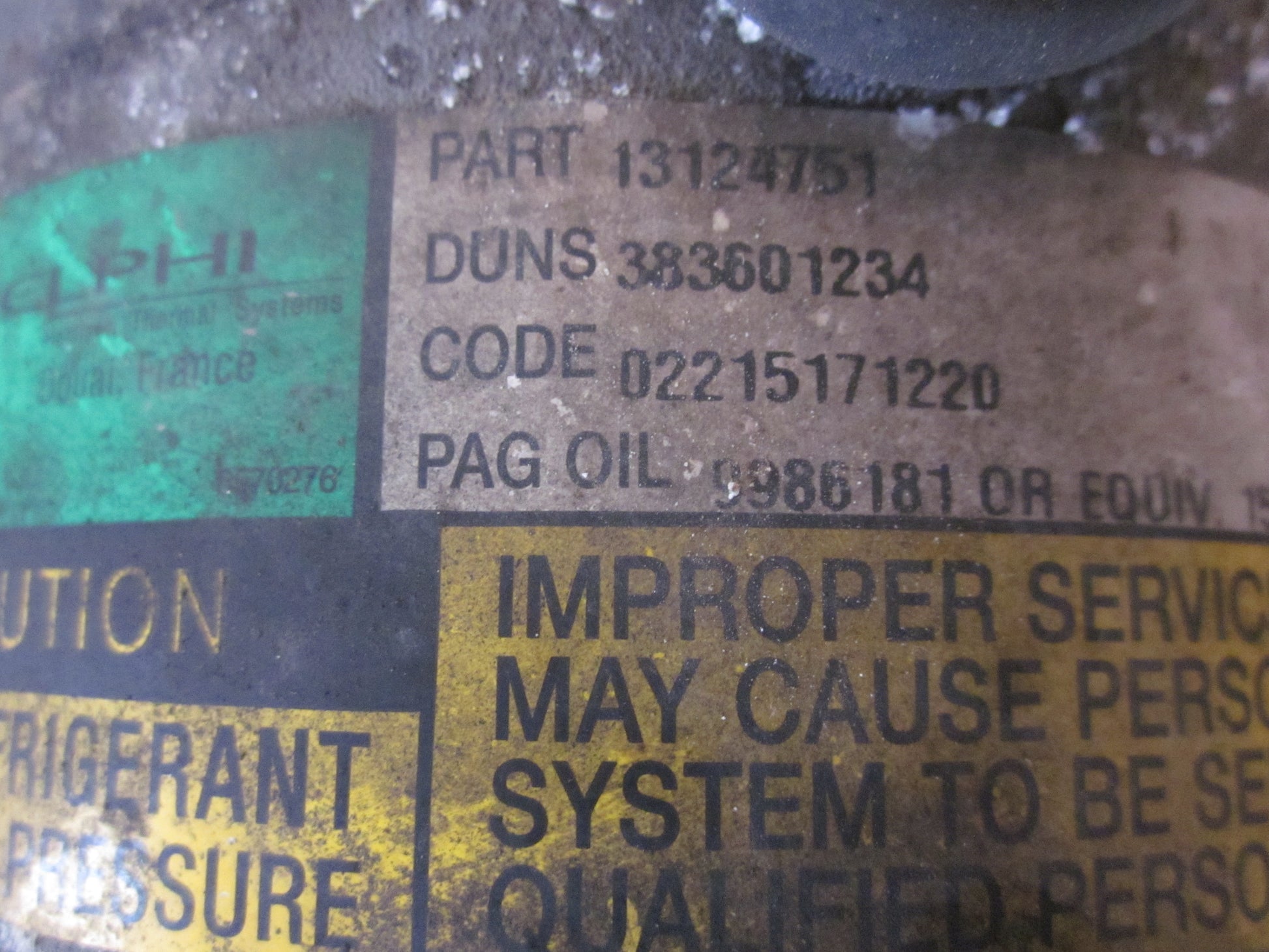 Opel Astra H Aircondition Pumpe Med OEM Nr. 13124751 Fra Opel Ophugger