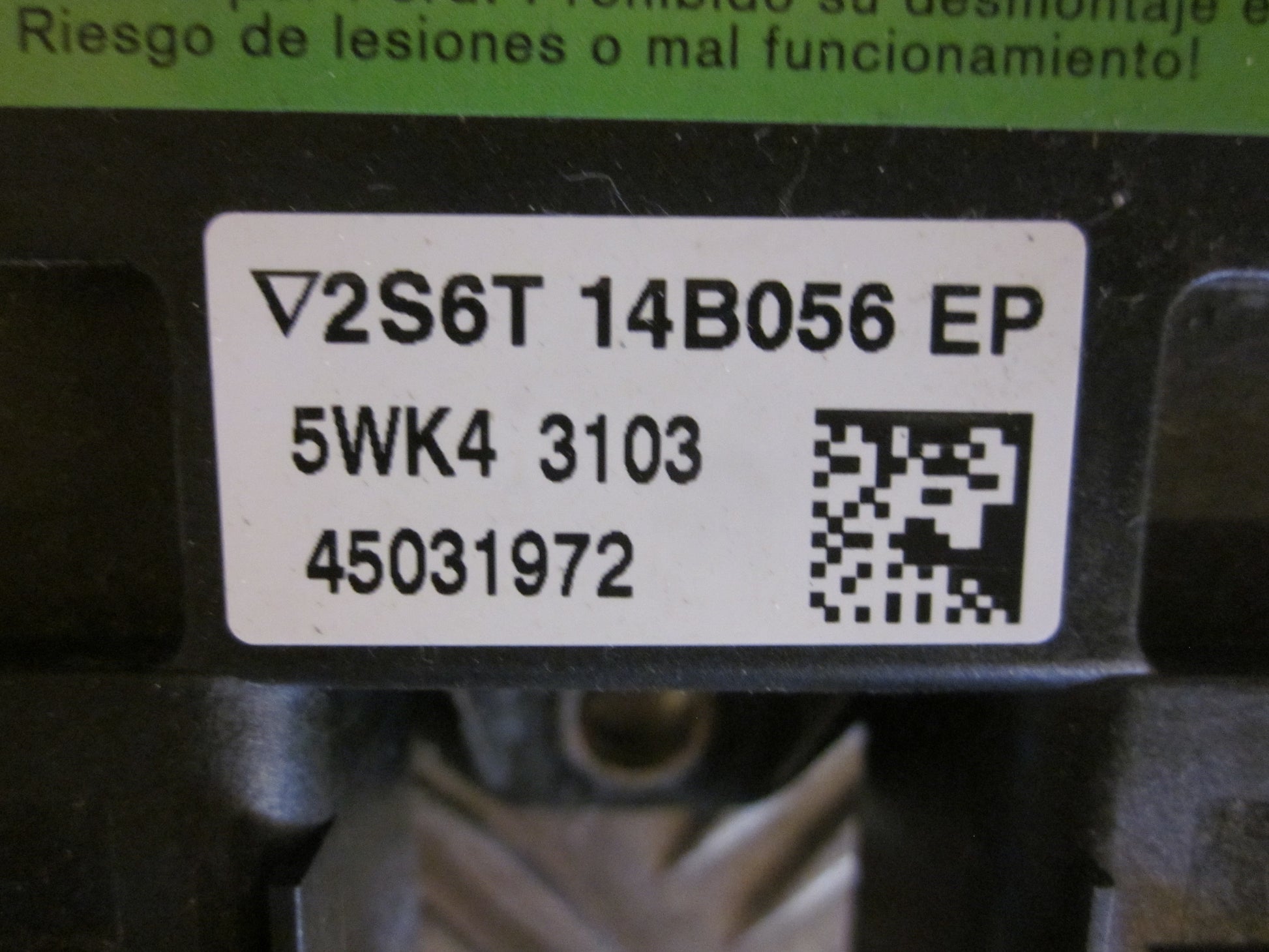 Ford Fiesta 6 Airbag Elboks Med OEM Nr. 2S6T14B056EP Fra Ford Ophugger