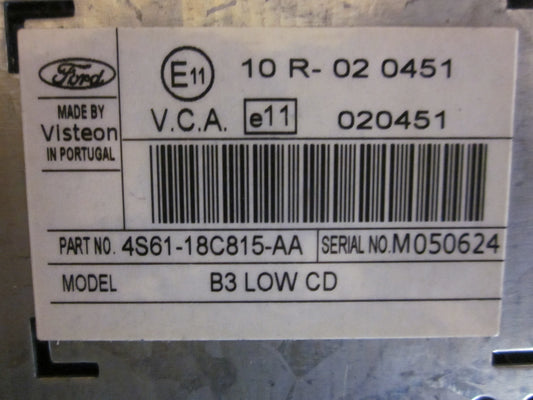 Ford Fiesta 6 Radio M/Cd Med OEM Nr. 4S6118C815AA Fra Ford Ophugger