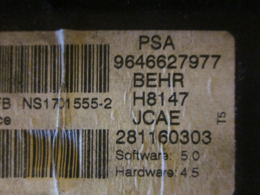 Peugeot 307 Varmeregulering Med OEM Nr. Ophugger Fra Peugeot Ophugger