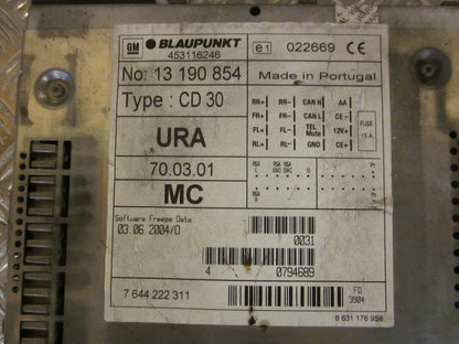 Opel Combo C Radio M/Cd Med OEM Nr. Ophugger Fra Opel Ophugger