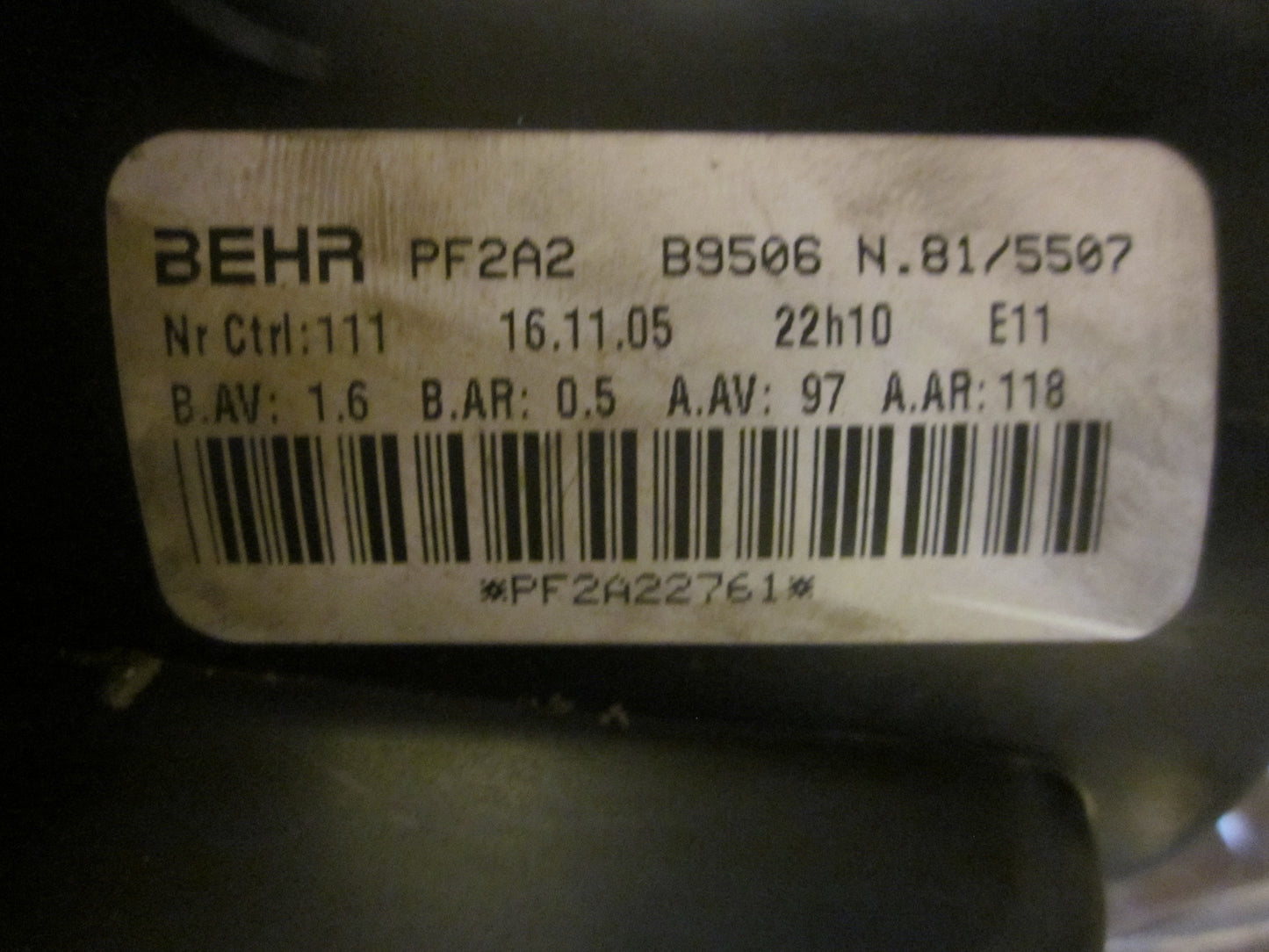 Peugeot 307 Varmeblæser Med OEM Nr. 6441S6 Fra Peugeot Ophugger