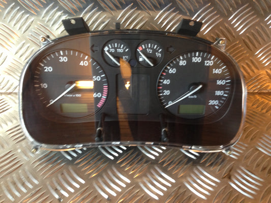 VW Polo 3 5D 6N Speedometer - Instrument Med OEM Nr. Ophugger Fra VW Ophugger