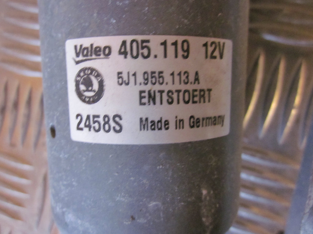 Skoda Fabia Viskermotor Med OEM Nr. 5J51955113A Fra Skoda Ophugger