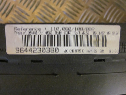 Peugeot 406 Speedometer - Instrument Med OEM Nr. Ophugger Fra Peugeot Ophugger