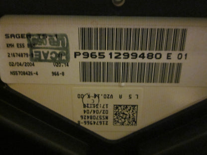 Peugeot 307 Speedometer - Instrument Med OEM Nr. 6103F7 Fra Peugeot Ophugger