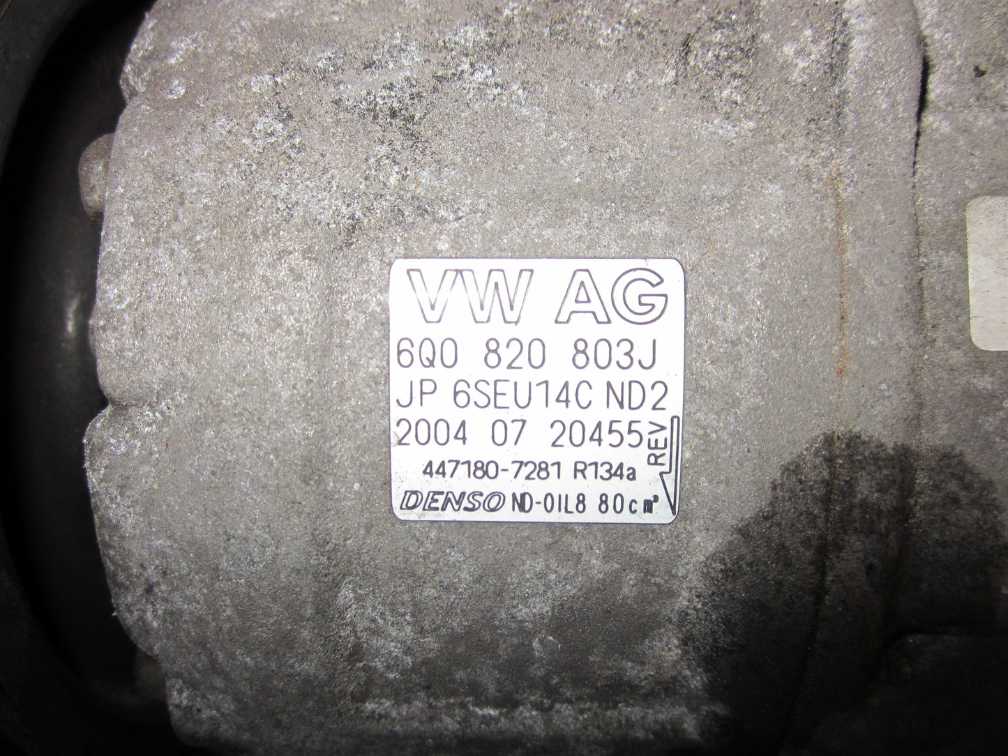 Skoda Fabia Aircondition Pumpe Med OEM Nr. 6Q0820803J Fra Skoda Ophugger