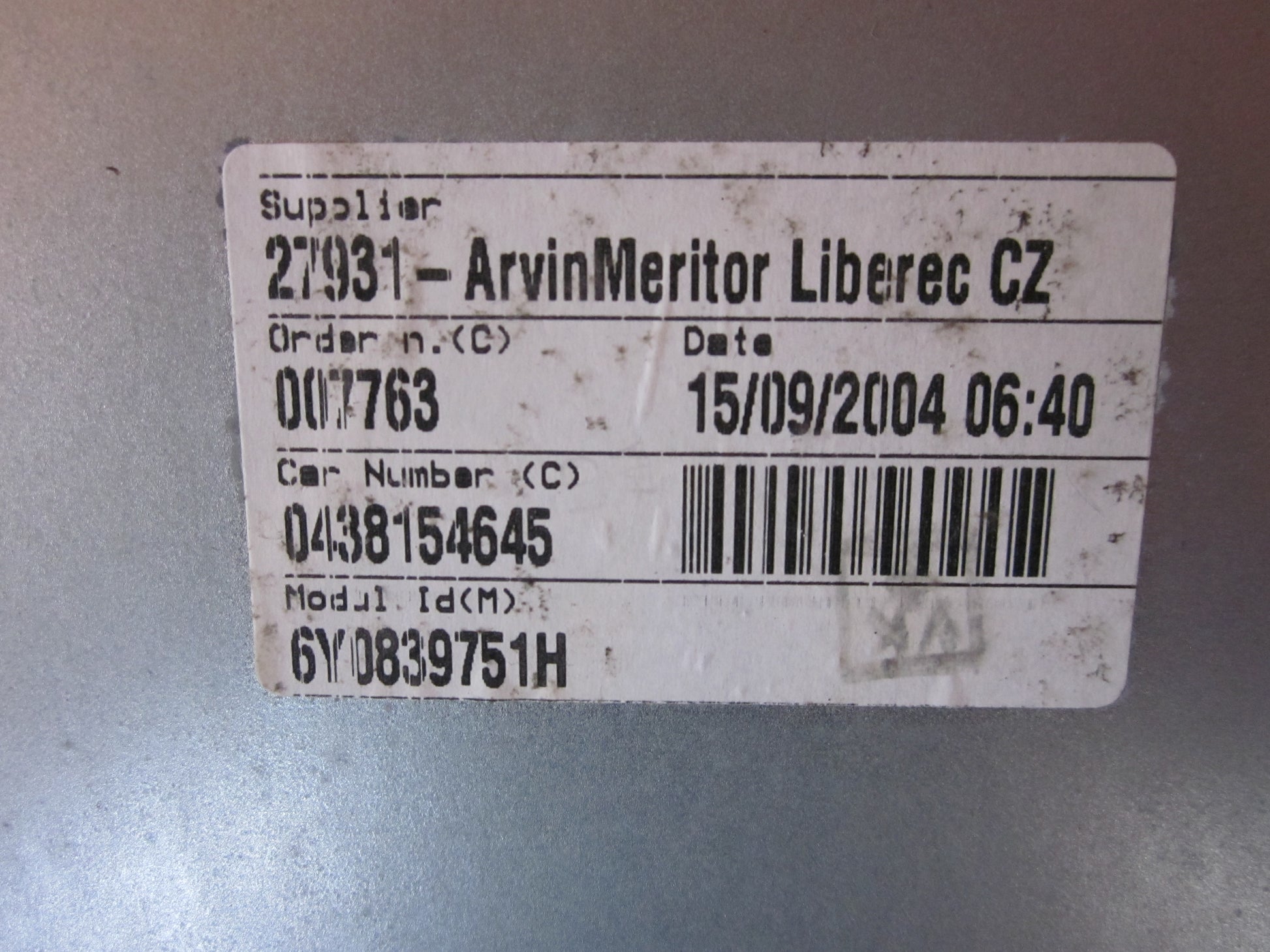 Skoda Fabia Rudemotor - Rudehejs Med OEM Nr. 6Y0839751H Fra Skoda Ophugger