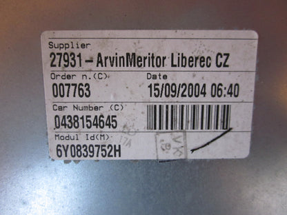 Skoda Fabia Rudemotor - Rudehejs Med OEM Nr. 6Y0839752H Fra Skoda Ophugger