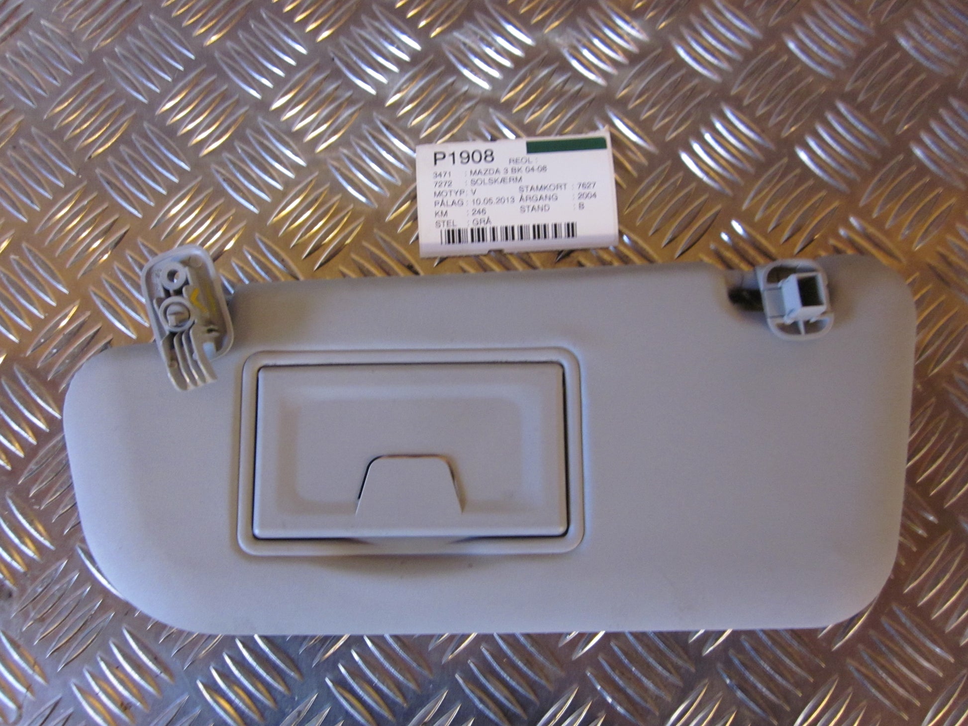 Mazda 3 BK Solskærm Med OEM Nr. Ophugger Fra Mazda Ophugger