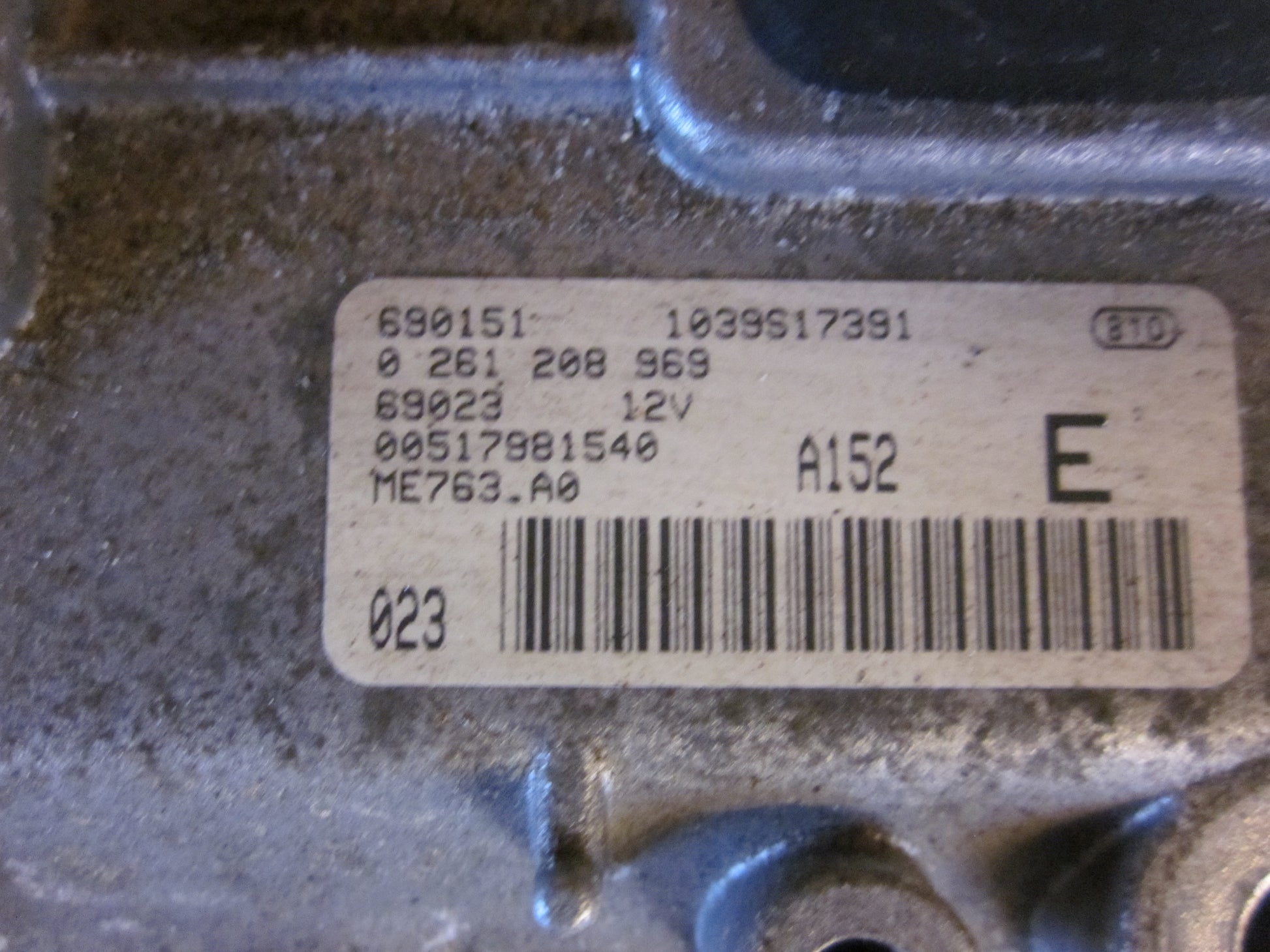 Fiat Grande Punto Startspærre Med OEM Nr. Ophugger Fra Fiat Ophugger