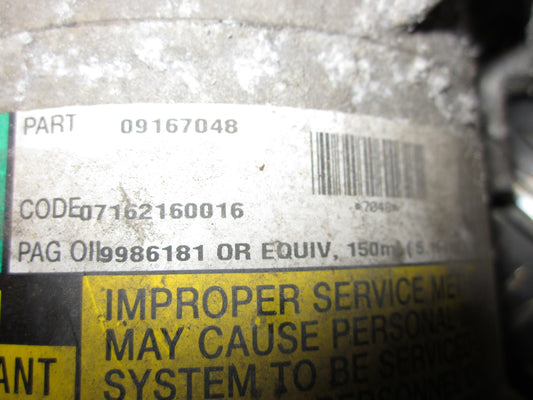 Opel Agila A Aircondition Pumpe Med OEM Nr. 09167448 Fra Opel Ophugger