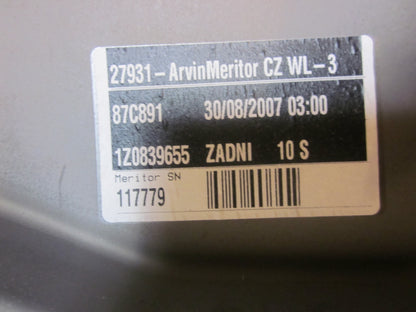 Skoda Octavia Rudemotor - Rudehejs Med OEM Nr. 1Z0839655 Fra Skoda Ophugger