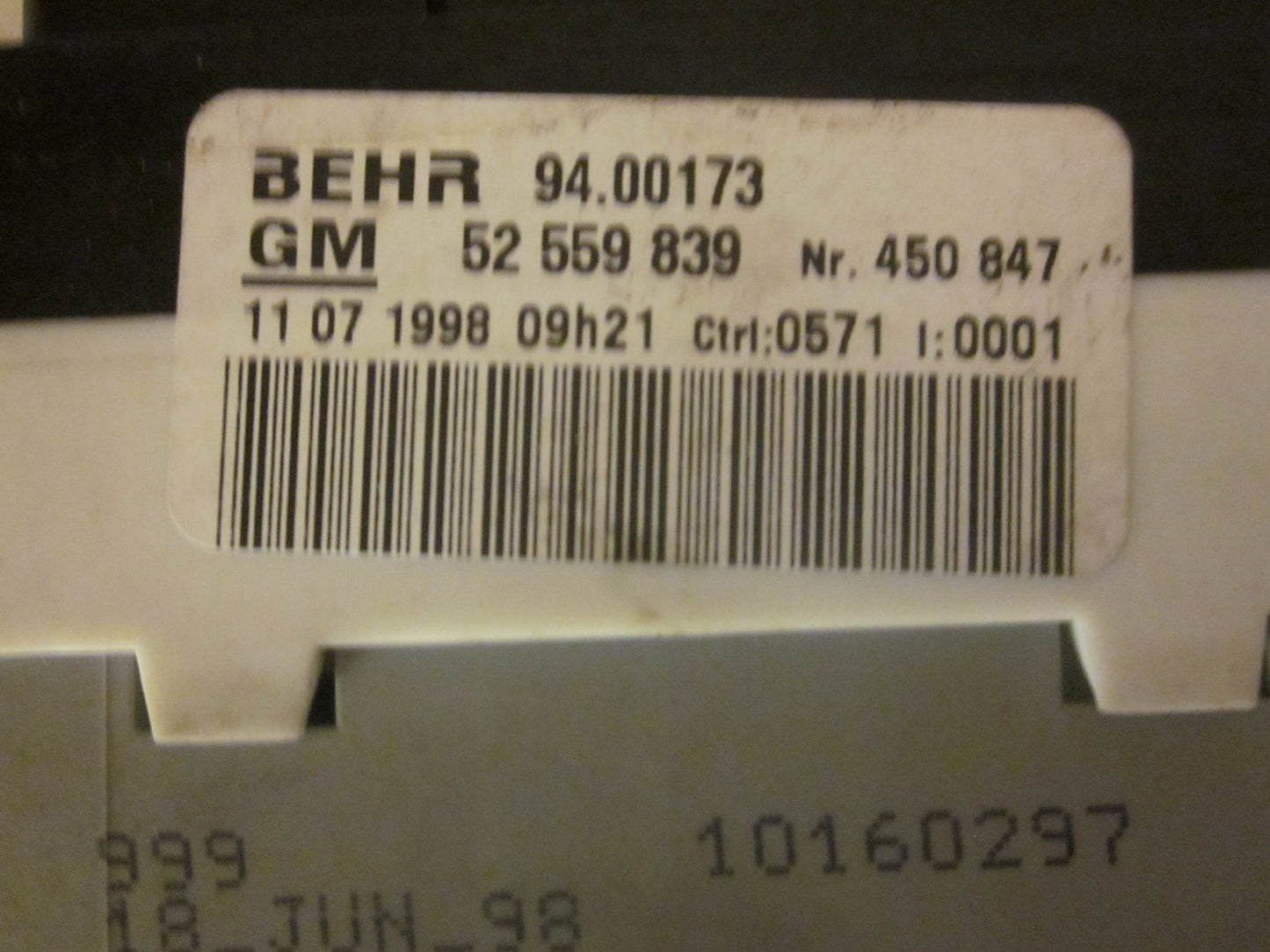 Opel Astra G Varmeregulering Med OEM Nr. Ophugger Fra Opel Ophugger