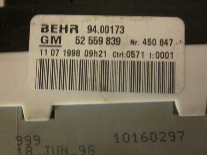 Opel Astra G Varmeregulering Med OEM Nr. Ophugger Fra Opel Ophugger