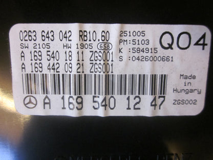 Mercedes A W169 Speedometer - Instrument Med OEM Nr. Ophugger Fra Mercedes Ophugger