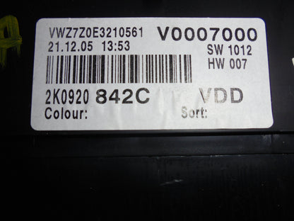 VW Caddy 2K Speedometer - Instrument Med OEM Nr. Ophugger Fra VW Ophugger