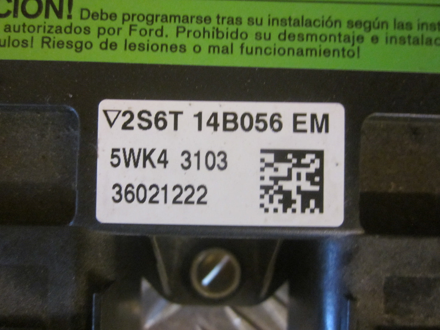 Ford Fiesta 6 Airbag Elboks Med OEM Nr. Ophugger Fra Ford Ophugger