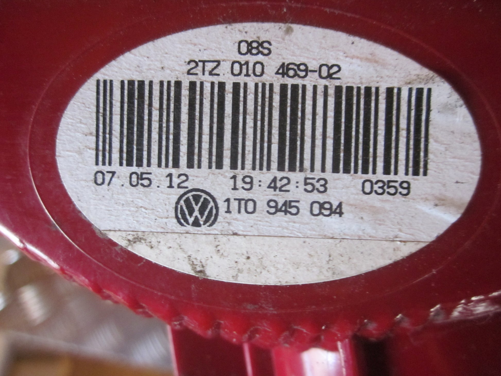 VW Touran GP2 Baglygte Med OEM Nr. 1T0945094 Fra VW Ophugger