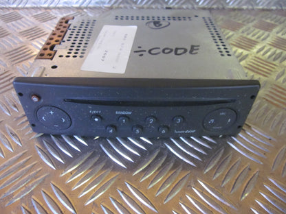 Renault Laguna 2 Radio M/Cd Med OEM Nr. Ophugger Fra Renault Ophugger