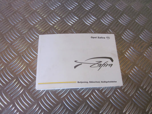 Opel Zafira A Instruktionsbog Med OEM Nr. Ophugger Fra Opel Ophugger